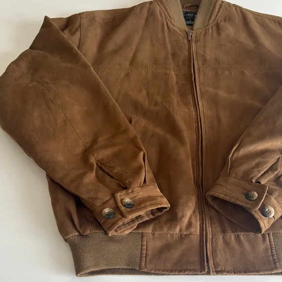 Vintage Geoffrey Beene Men's Brown Suede Jacket